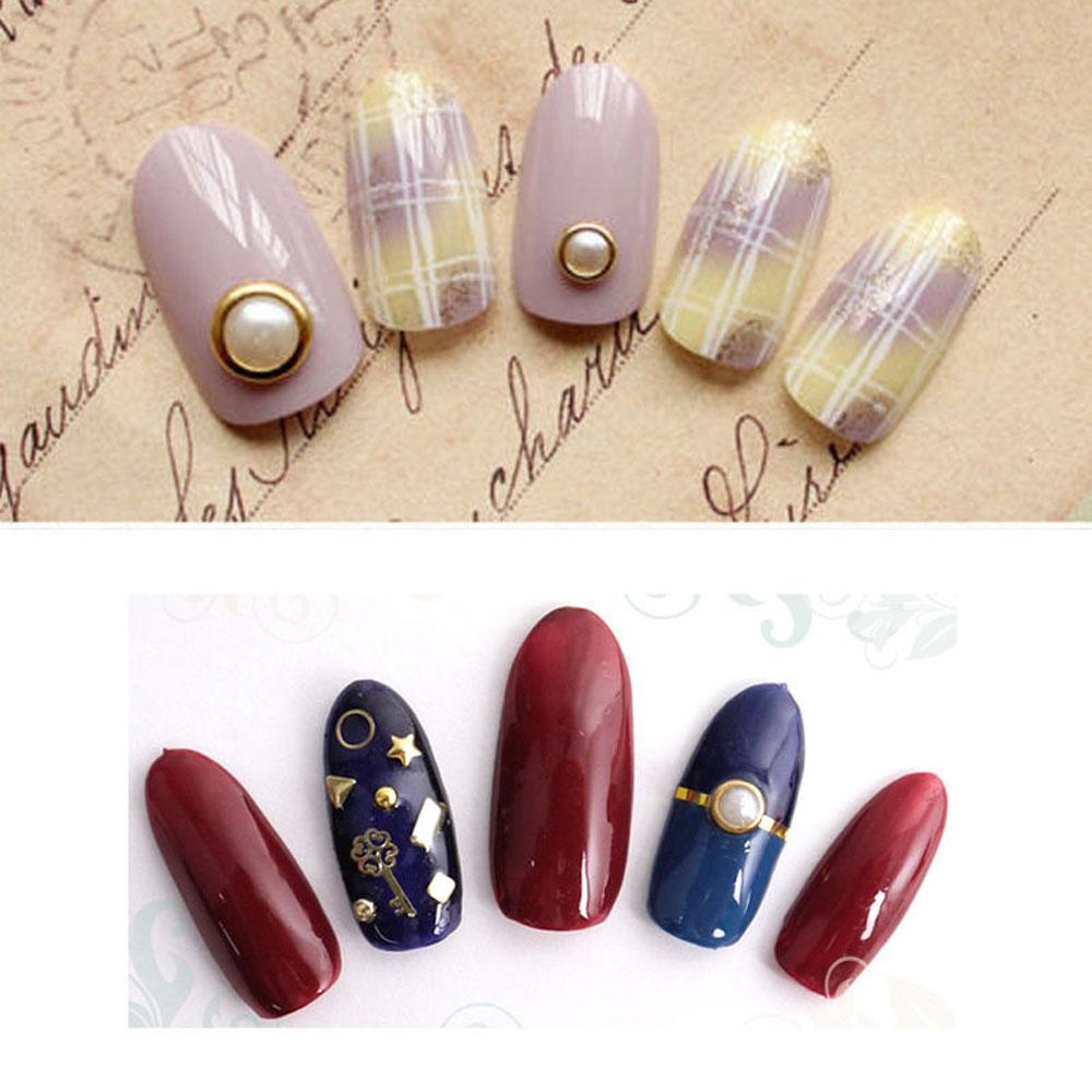 Set 200 Hạt Nhựa 3D Kích Thước 4mm Đính Móng Nghệ Thuật