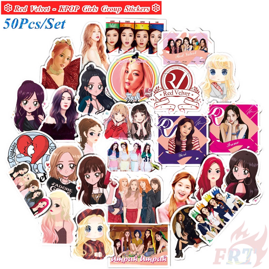 ❉ Red Velvet Series 01 - KPOP Girls Group Irene SeulGi Wendy Joy Yeri Stickers ❉ 50Pcs/Set Superstar Supergirl DIY Fashion Luggage Laptop Skateboard Decals Doodle Stickers