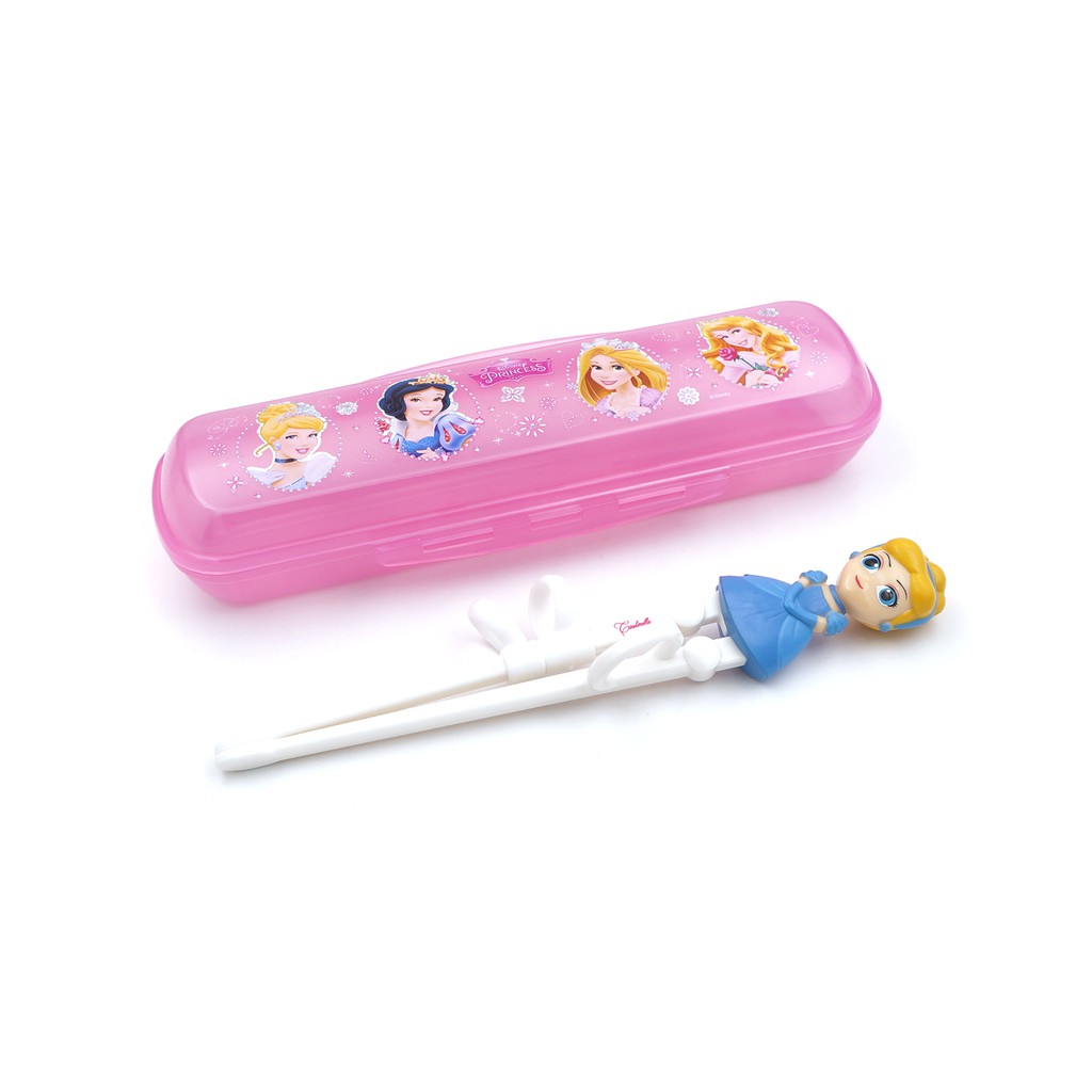 Đũa tập ăn 3D Elsa, Cars, Mickey...-Disney kèm hộp đựng cho bé
