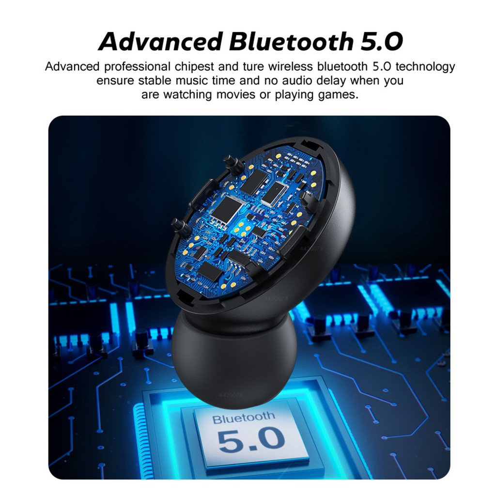 Tai Nghe Nhét Tai Hel + W1 Tws Không Dây Kết Nối Bluetooth 5.0 Chống Thấm Nước