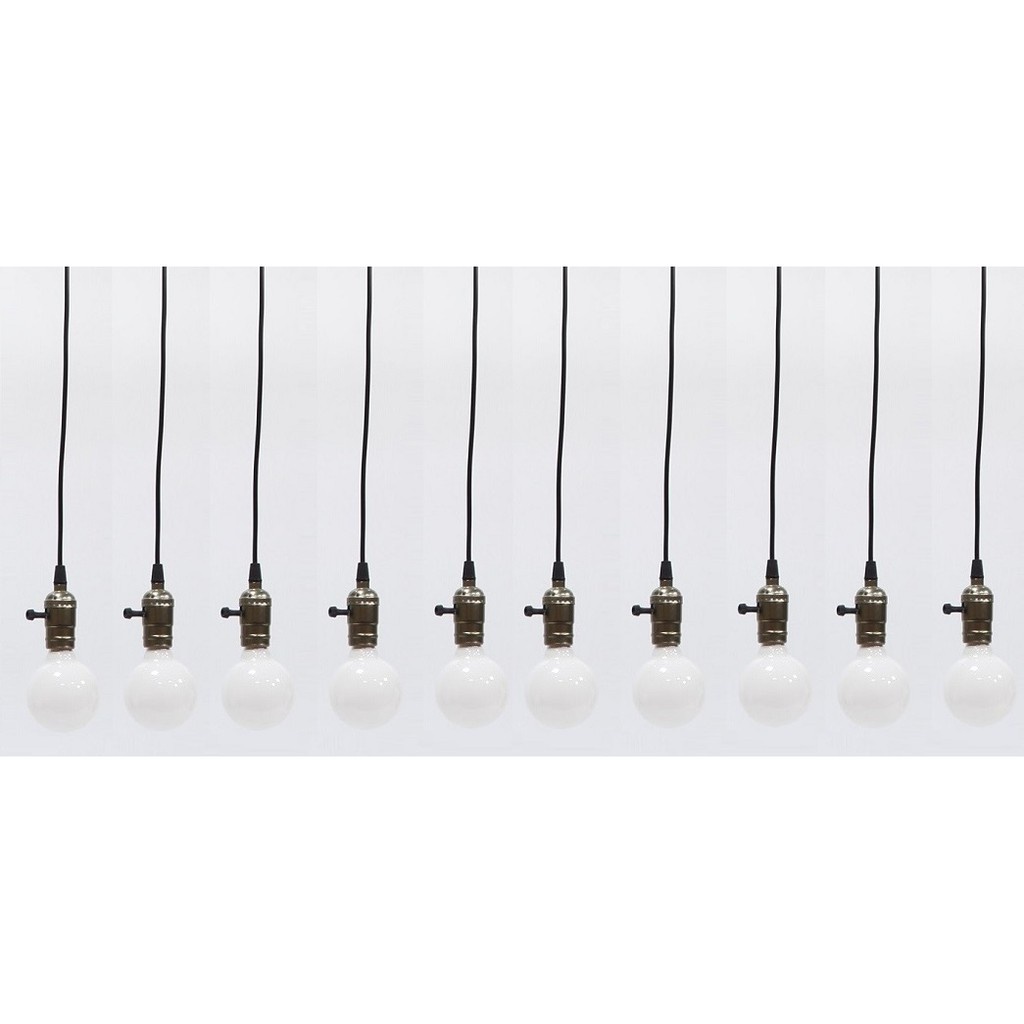 Bộ 10 đèn thả cổ điển Vintage bóng tròn trang trí G80 7W