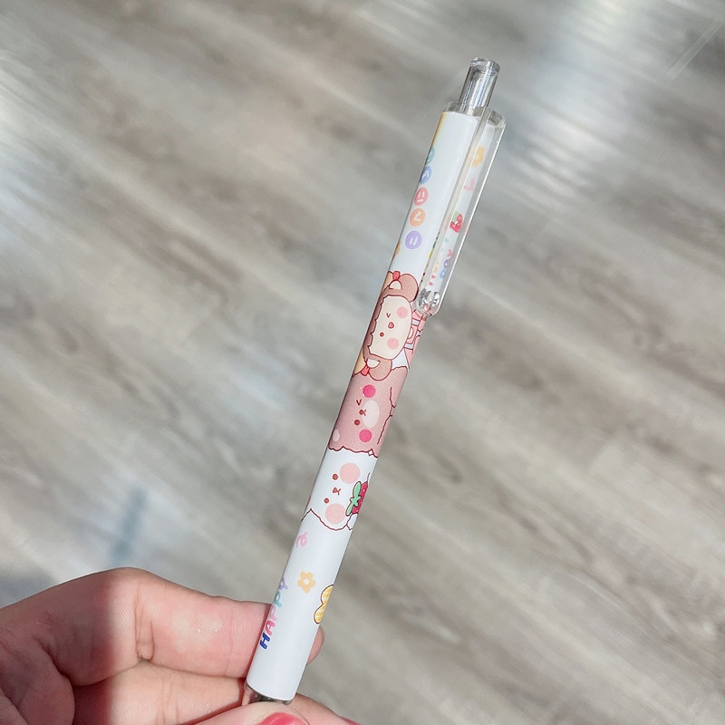Set 6 bút bi ngòi bút 0.5mm in hình xinh xắn dễ thương