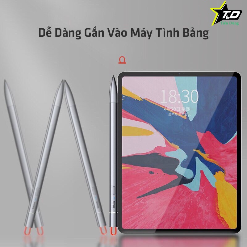 Bút cảm ứng Stylus dành cho iPad Baseus Square Line Capacitive iPad Pro, iPad mini 5th, iPad Air Ipad Pro iPad Pencil 2