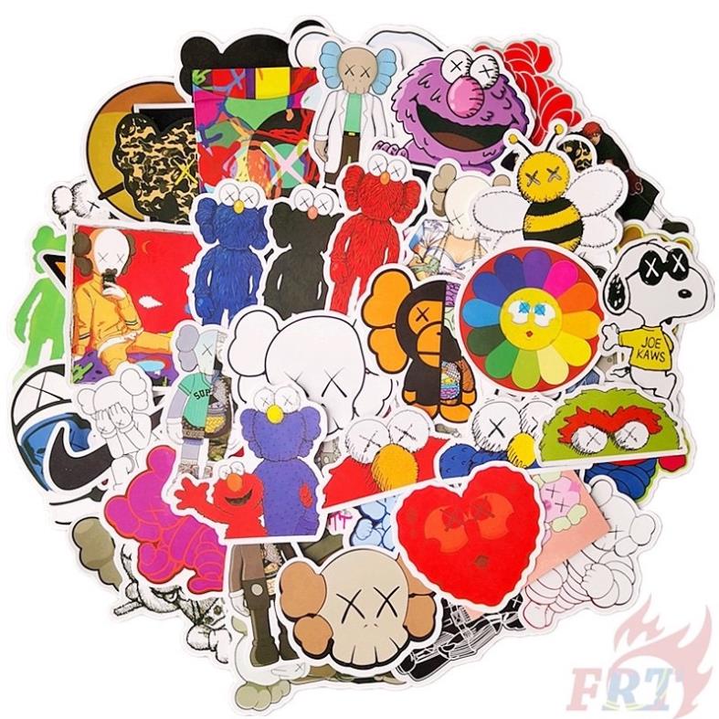 Bộ 100 sticker Kaws dùng để trang trí điện thoại di động/ván trượt/vali không để lại dấu keo - Rinart.vn