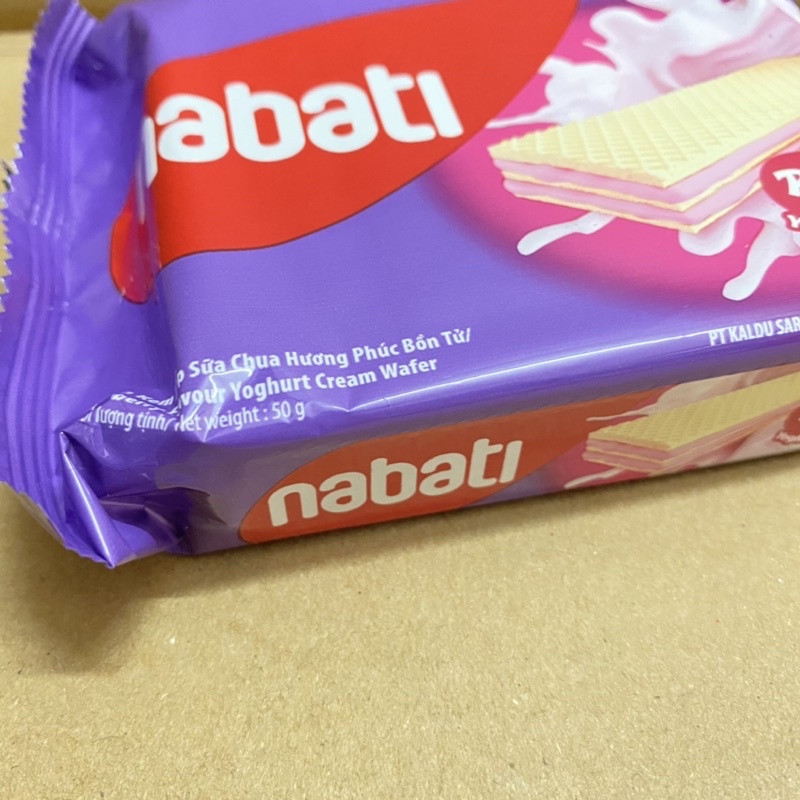 [50g][Sữa Chua+ Phúc Bồn Tử] Túi Bánh Xộp Nabati