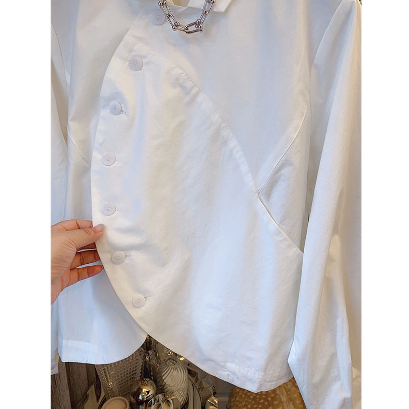 Áo Sơ Mi Cotton Tay Dài Dáng Rộng Cài Nút Phong Cách Phương Tây Cổ Điển Cho Nữ Size M-3Xl 3 Kiểu