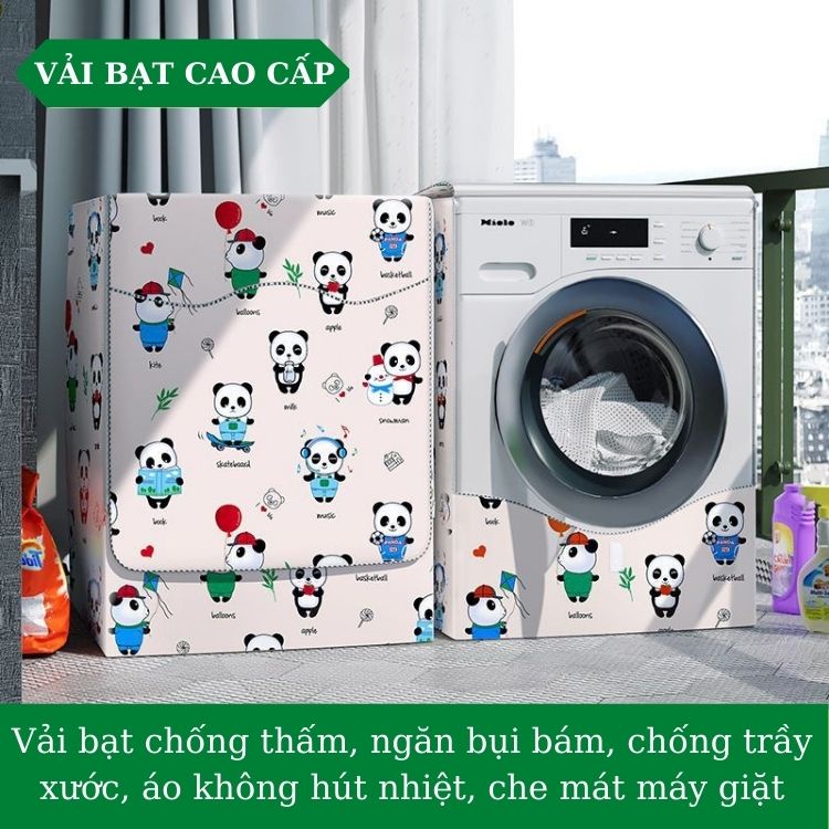 Bọc máy giặt cửa ngang vải bạt cao cấp loại dày đẹp Dotina BN01