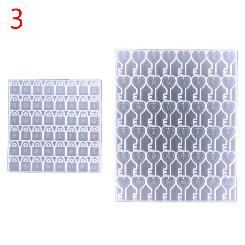 Khuôn Silicone Làm Vòng Đeo Tay / Lắc Chân Hình Ổ Khóa / Chìa Khóa Độc Đáo Diy