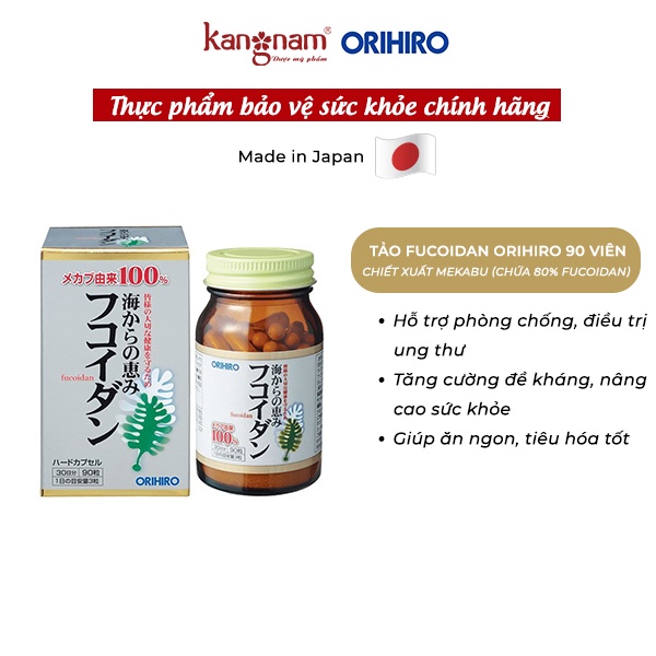 Viên Uống Tảo Fucoidan Orihiro 90 viên