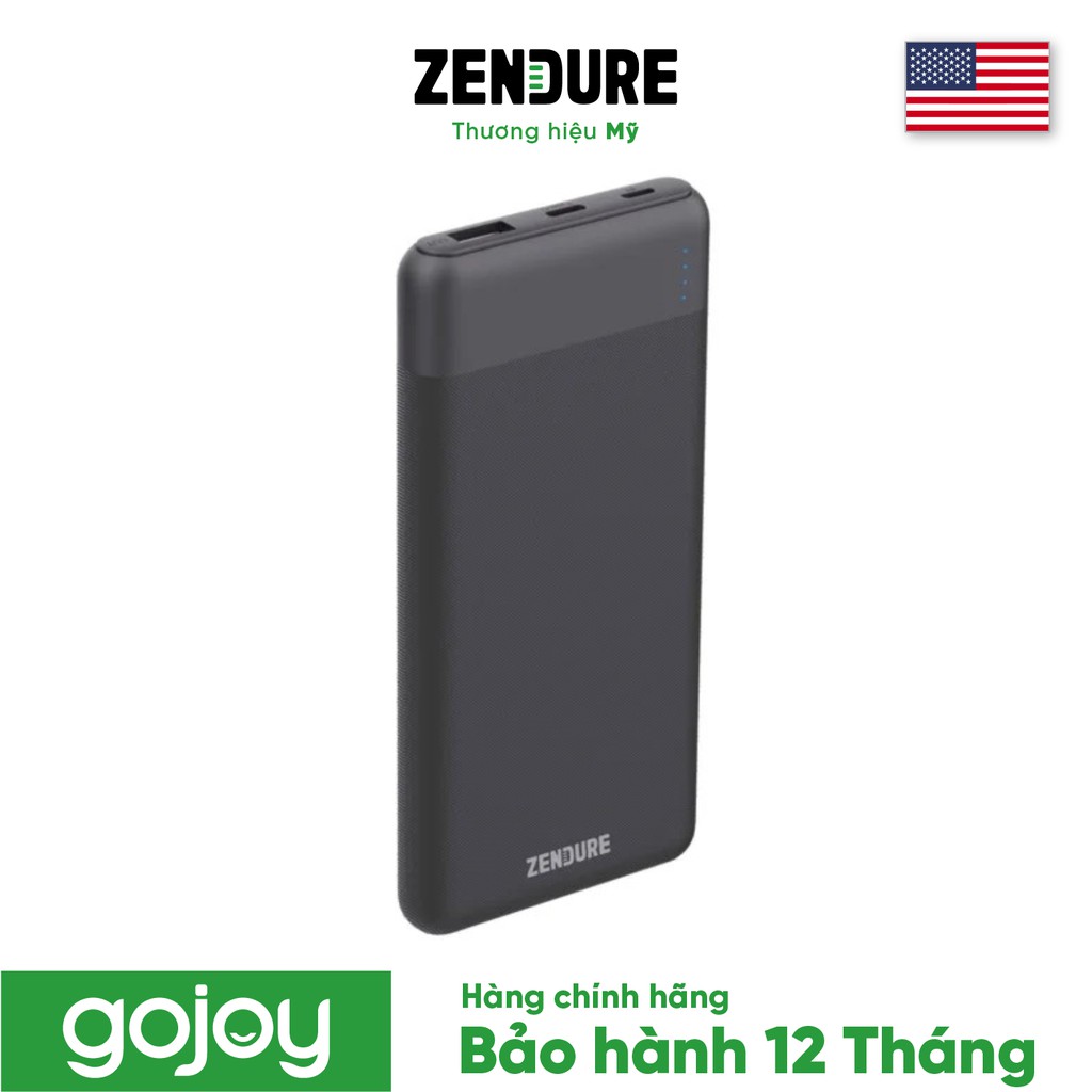 Pin sạc dự phòng 10.000mAh 18W + QC 3.0 typeC ZENDURE ZDJP221-b