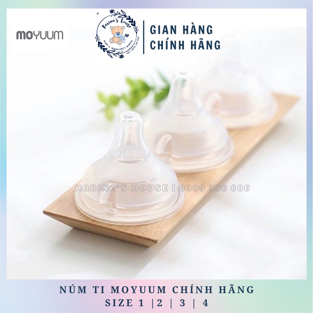 [Chính hãng] Núm ti bình sữa moyuum mây số 1,2,3,4