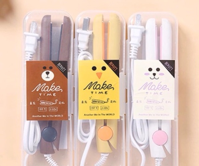 Máy dập xù tóc mini hình thú cute nhỏ gọn