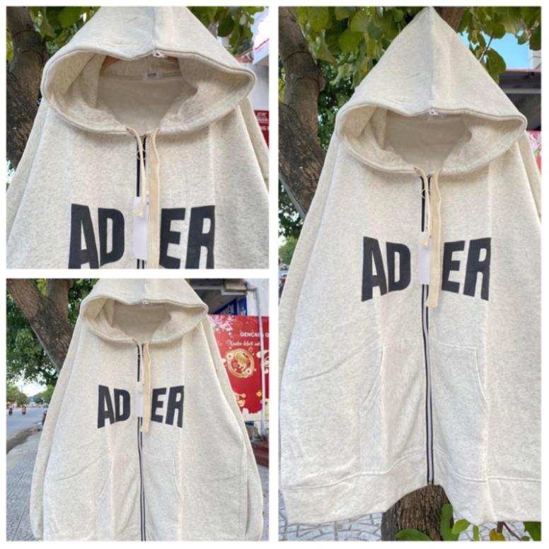 [Xả kho] Áo Khoác Nỉ AD.ER, Áo Hoodie Zip Unisex Form Rộng Nam Nữ(Hàng Sẵn)