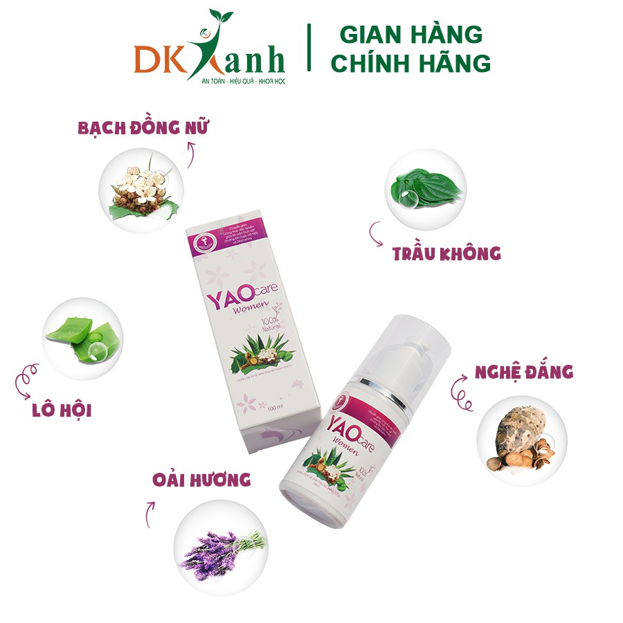 Dung dịch vệ sinh thảo dược Yaocare Women - Dk Pharma - 100ml