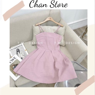 Váy hai dây dáng phồng hàng thiết kế chuẩn mẫu chất xốp