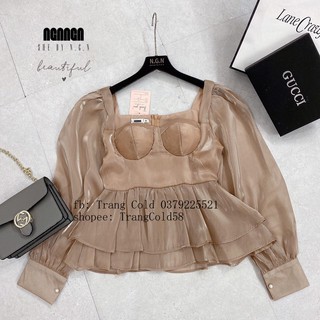 Áo tơ organza cúp ngực hàng loại 1 (ẢNH THẬT TRẢI SÀN )