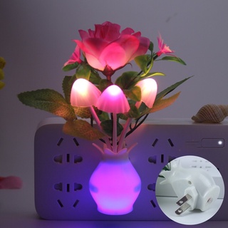 Đèn ngủ rừng nấm cảm biến ánh sáng - Đèn ngủ cảm biến ánh sáng hình nấm tự đổi màu