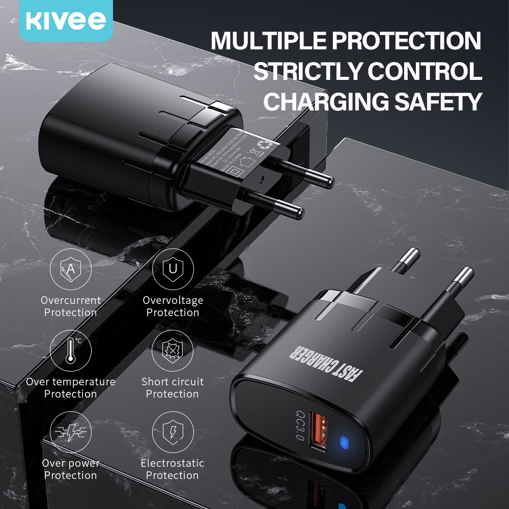 Củ sạc nhanh QC3.0 BASIKE 18W USB hỗ trợ sạc nhanh cho iPhone HUAWEI Samsung