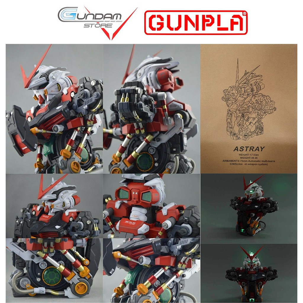Mô Hình Gundam Head Bust ASTRAY Red Frame / Blue / Green / Gold 1/35 Motorking Model Đồ Chơi Lắp Ráp Anime