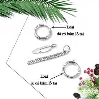 Bông tai inox kpop thời trang hàn quốc bt399 đẹp, không đen, chuẩn thời trang - sl 01 chiếc