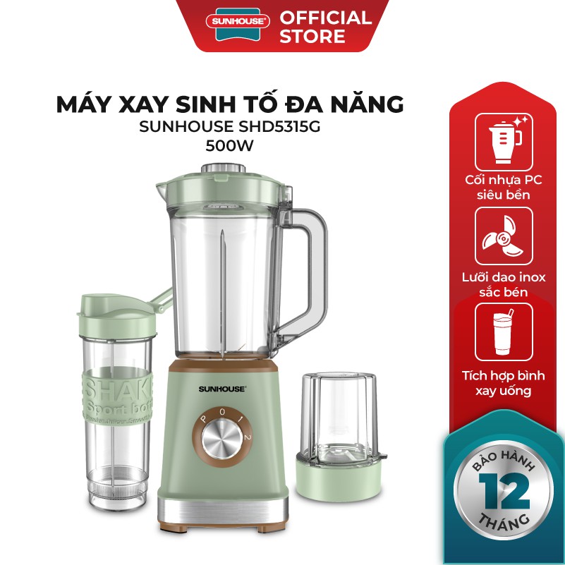 [Mã ELHA22 giảm 6% đơn 300K] Máy xay sinh tố SUNHOUSE đa năng SHD5315G