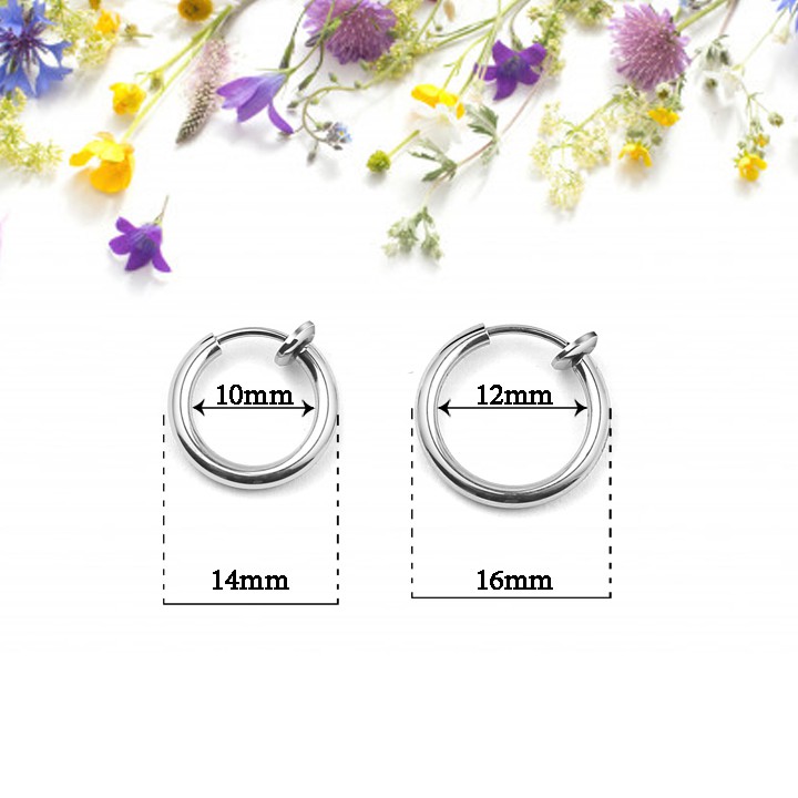 Bông tai nam nữ INOX khoen tròn đơn giản - 1 chiếc - BT092