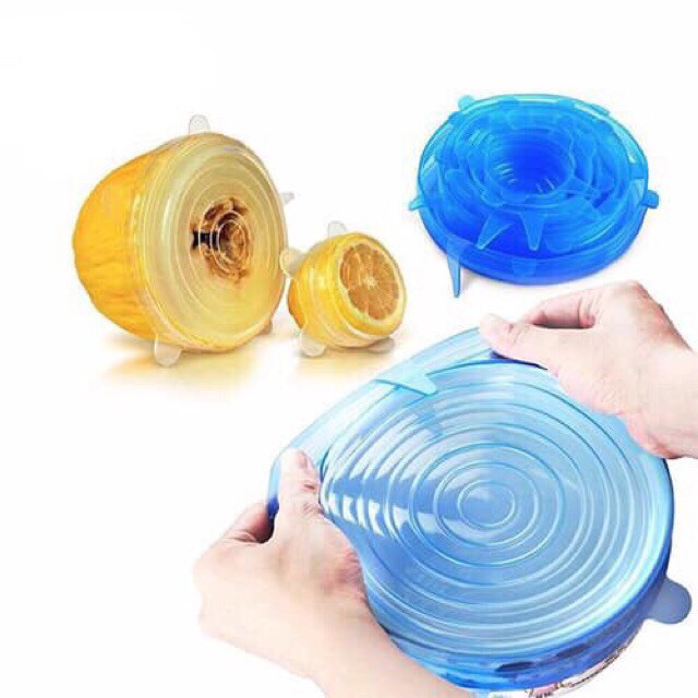 Bộ 6 Lắp Silicon Đậy Thức Ăn