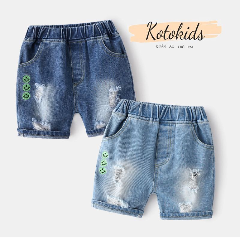 Quần Short Jean cho bé Wellkids quần bò chất mềm cho bé (KZ3205)