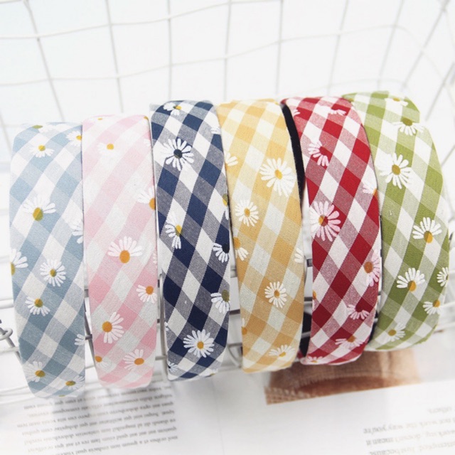 Băng Đô Cài Tóc Vải Hoa Cúc Daisy Headband