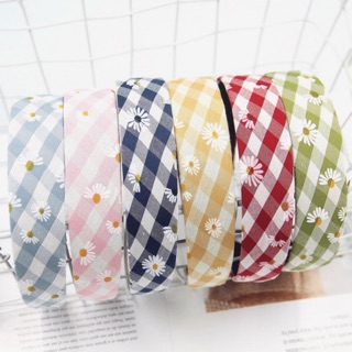 Băng đô cài tóc vải hoa cúc daisy headband