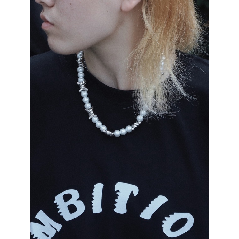 Vòng Cổ Đính Ngọc Trai Phong Cách Hiphop Thời Trang