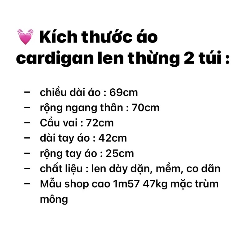 Áo cardigan len thừng 2 túi (ảnh thật shop chụp kèm video) | BigBuy360 - bigbuy360.vn