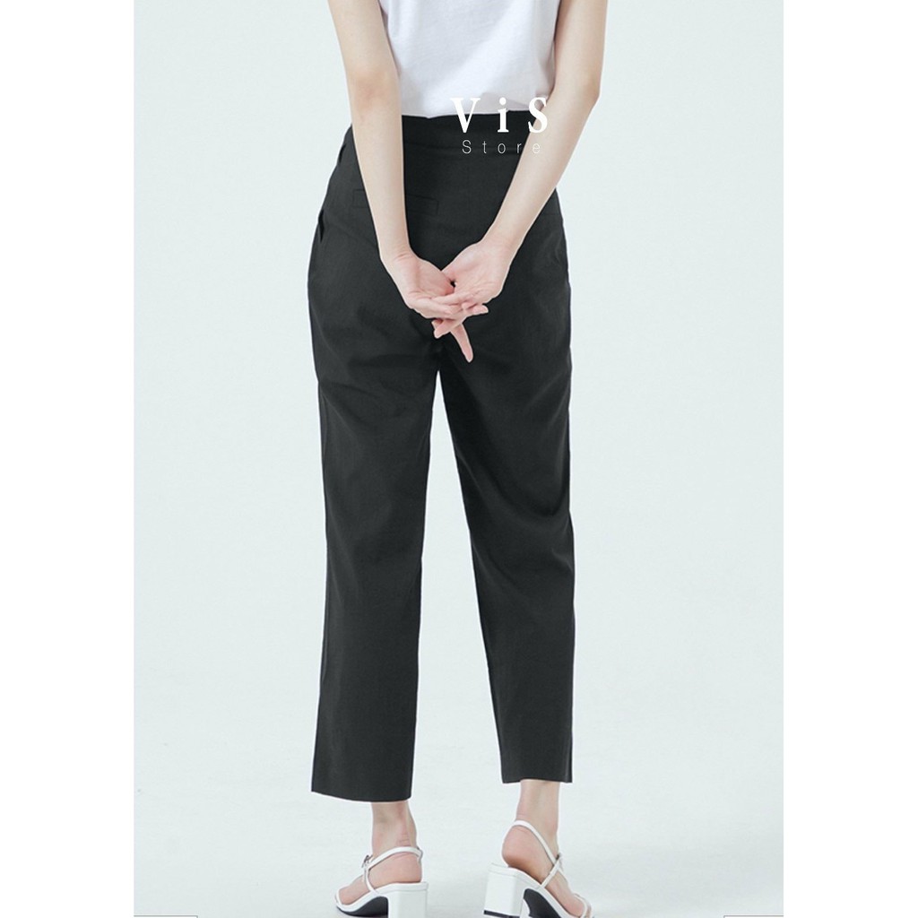 QUẦN TÂY NỮ CHẤT LINEN MÁT DÁNG SUÔNG VNXK