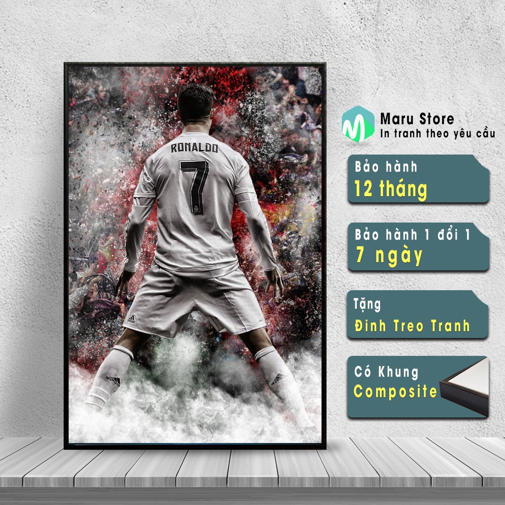 Tranh Cr7, Chất Liệu Canvas, Trang Trí Phòng Net