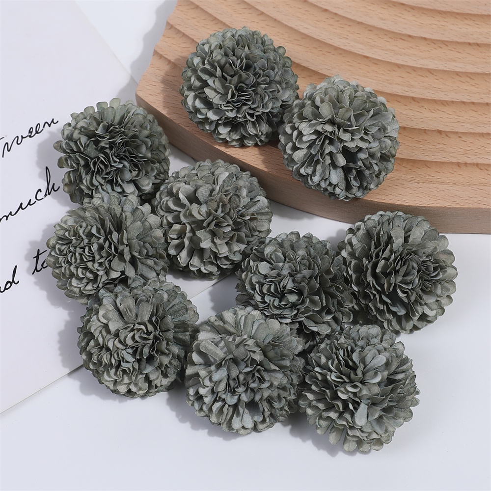 Set 5 Bông Hoa Cẩm Tú Cầu Giả 4cm Trang Trí Tiệc Cưới / Giáng Sinh / Năm Mới