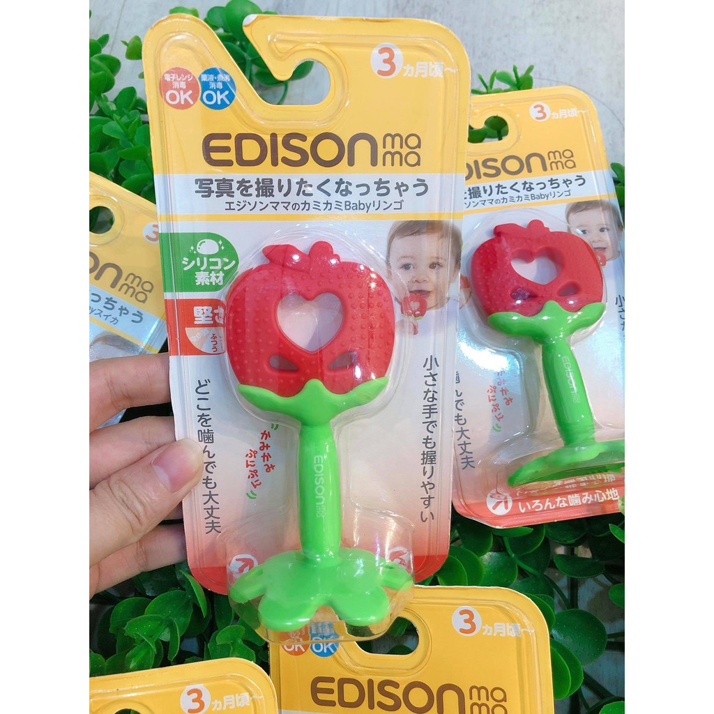 Gặm nướu hoa quả Edison mama Nhật Bản cho bé từ 3 tháng tuổi