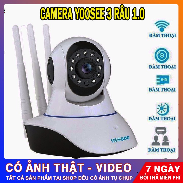 CAMERA IP 3 RÂU 1.0 YOOSEE 720P CAO CẤP | Kết Nối Đa Thiết Bị - Sử Dụng Dễ Dàng | Lỗi 1 Đổi 1 - 60001