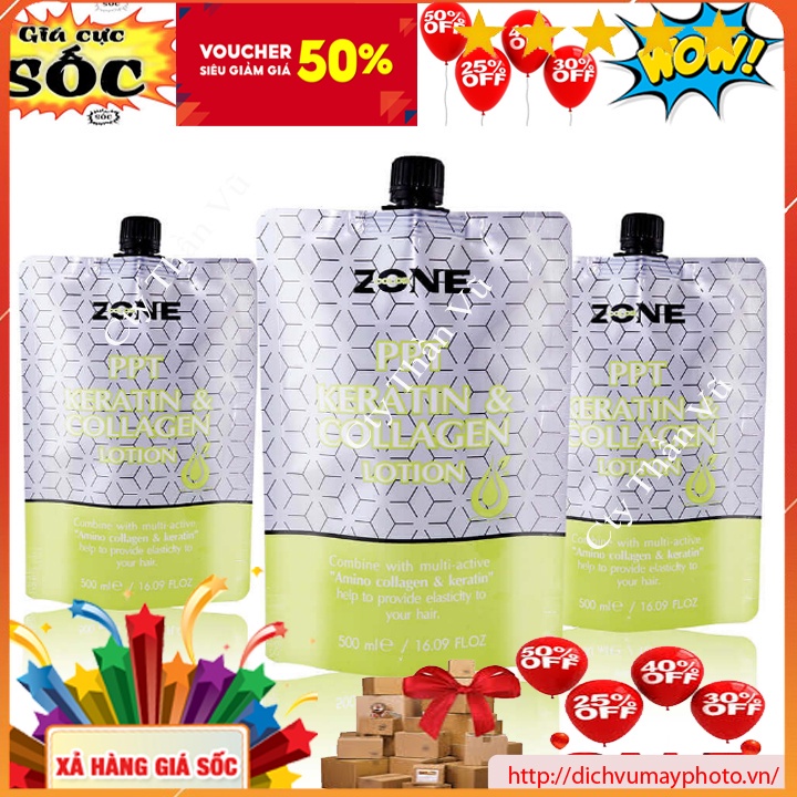 Hoạt Chất Tái Tạo Độ Đàn Hồi KERATIN &amp; COLLAGEN ZONE Đa Chức Năng Tái Tạo Độ Đàn Hồi kholinhkienmayin