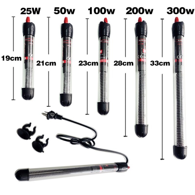 Sưởi Bể cá XILONG XL999, AT70 25W, 50W, 100W. 200W, 300W, 500W Sưởi INOX, Thuỷ Tinh HAKA AQUARIUM
