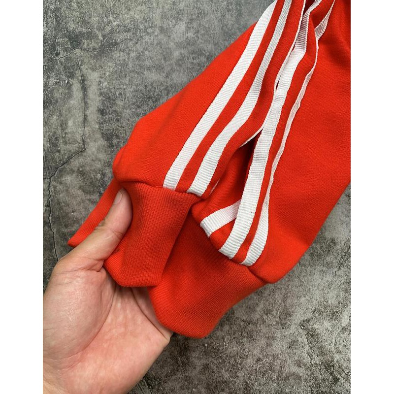 ⚡️FREE SHIP⚡️ Quần nỉ Adidas Cuffed Track Pants màu đỏ sọc trắng XUẤT DƯ FULL TEM TAG