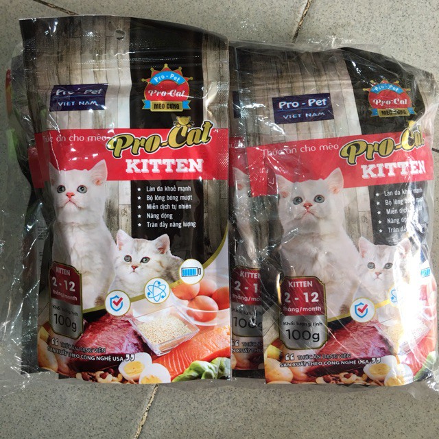 Pro Cat Kitten - THỨC ĂN DÀNH CHO MÈO CON và mèo mẹ đang mang thai, cho con bú 1kg