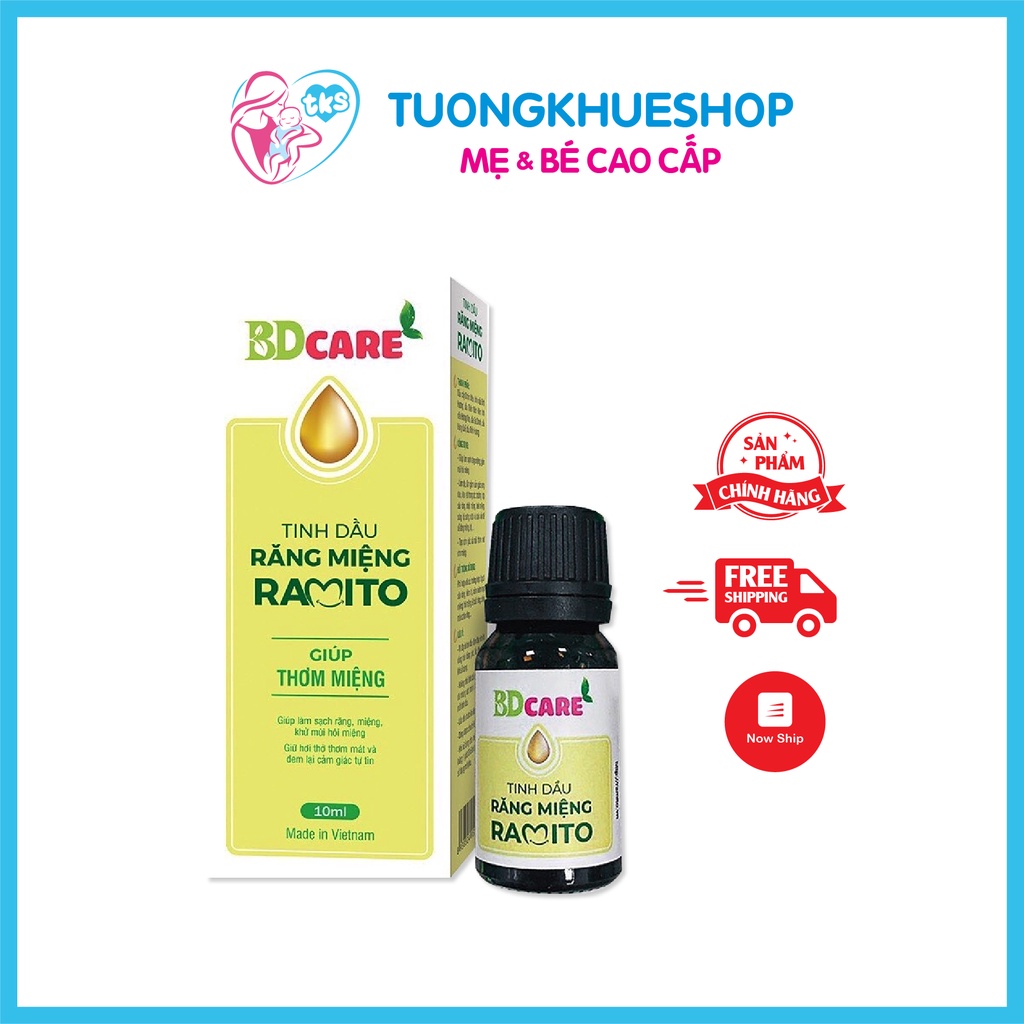 Tinh dầu răng miệng Ramito -10ml - làm sạch, tạo hơi thở thơm mát, phòng ngừa và hỗ trợ giải quyết các vấn đề răng miệng