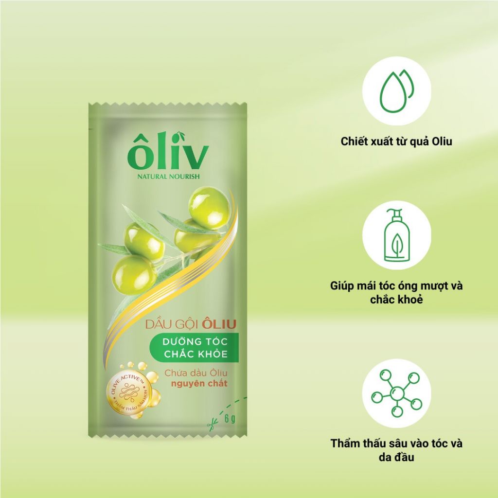 Dây Dầu Gội Ôliv Chắc Khỏe 12 gói