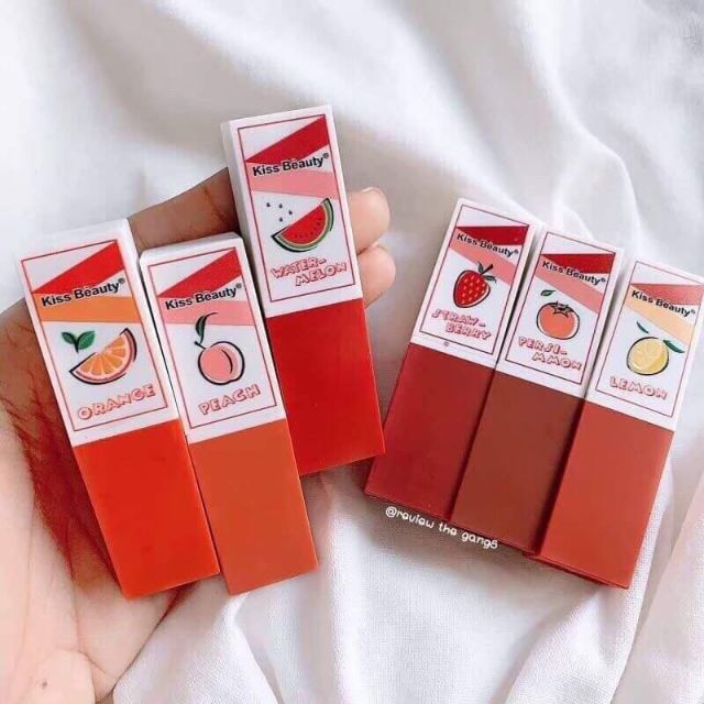 💄 SET 6 CÂY SON TRÁI CÂY CỦA KISS BEAUTY THÁI LAN ✈️