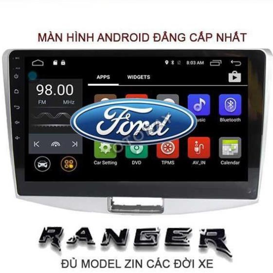 Màn hình Android 10 inch cắm sim 4G cho Ford Ranger 2018-2019 có canbus hiển thị thông tin xe .