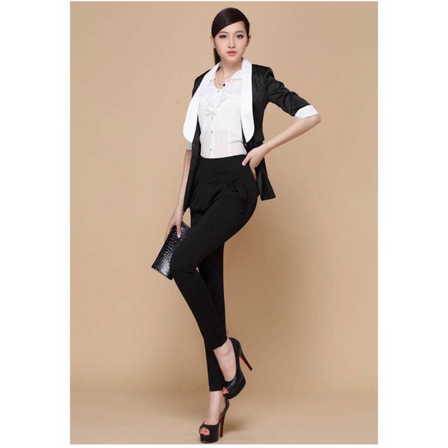 Quần tây cạp cao màu đen big size có túi size lớn 60-70kg