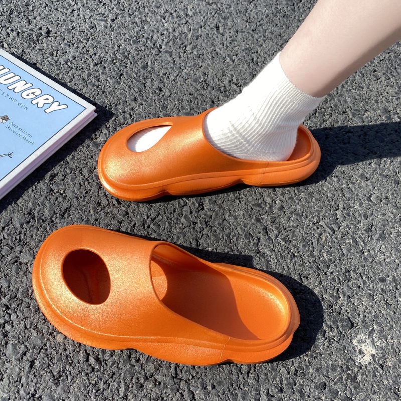 Dép Đế Dày Đục Lỗ Họa Tiết Trái Dừa Dễ Thương Cho Nữ