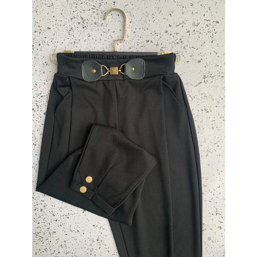 Quần baggy quai da, quần bigsize 9 tấc chất vải Umi thoáng mát co dãn tốt