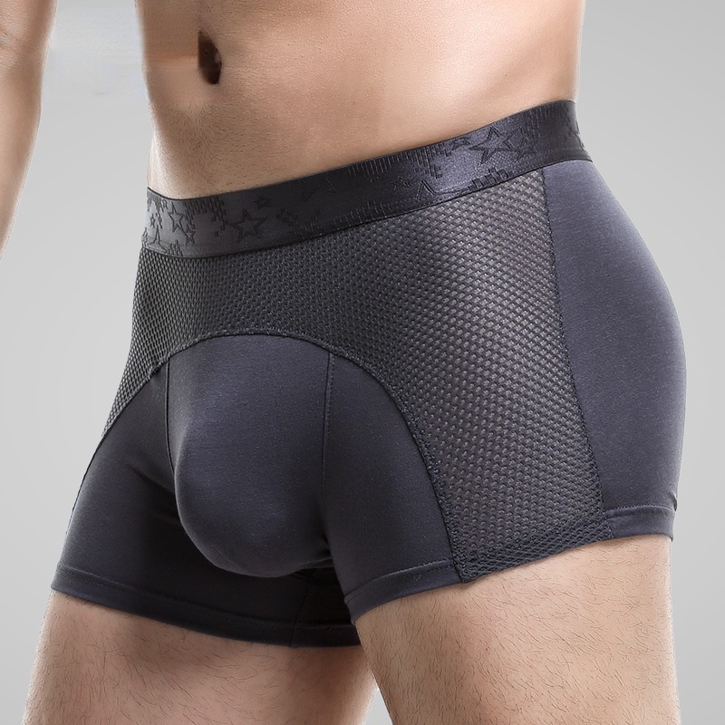 Quần Lót Boxer Vải Lụa Lạnh Mềm Mại Thoáng Khí Thoải Mái Cho Nam 249