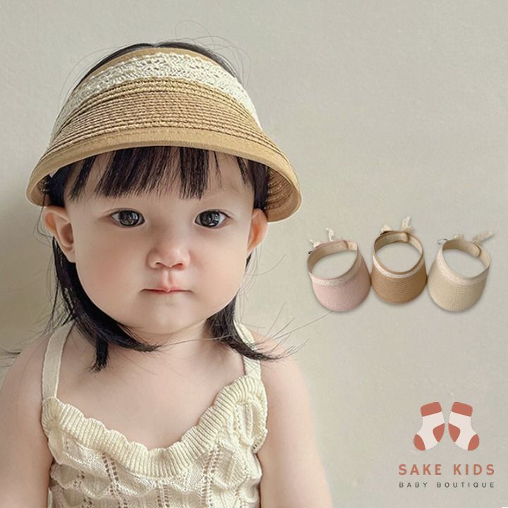 Mũ Cói Cho Bé - Mũ cói Tai Thỏ mùa hè không chóp cho bé từ 1-4 tuổi kiểu dáng Hàn Quốc dễ thương MC03